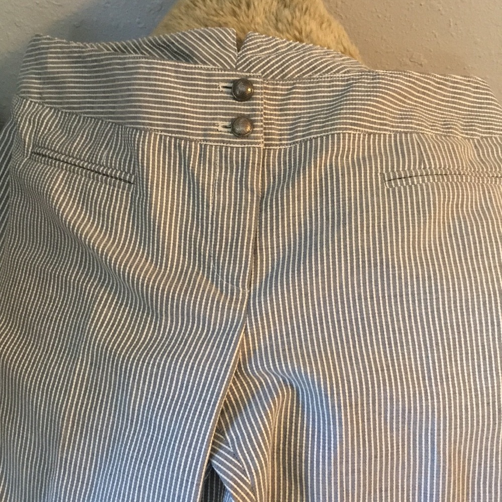 Cynthia Steffe 2PC Seersucker Blue/White Amazing - Picture 3 of 8